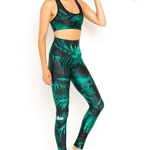 Goldsheep X SBE Palm Print Leggings and Bra Set